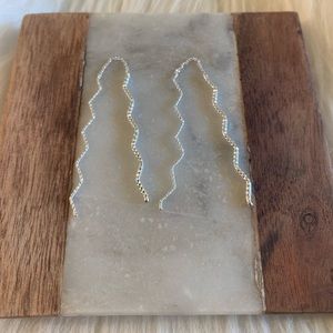 .925 Zigzag Threaders Earrings Sterling Silver Earring Threaders Silver Dangles